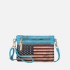 MKF Collection Alisson Vegan Leather Women’s FLAG Crossbody Wristlet Bag by Mia K - 2 of 4