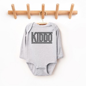 The Juniper Shop Kiddo Checkered Baby Long Sleeve Bodysuit - 1 of 3