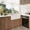 CASAINC 36'' Rectangular Single Bowl Fireclay Farmhouse Apron Kitchen Sink with Pulldown Faucet, White - 2 of 4