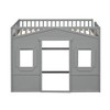 PAGED Twin Size Loft Bed with Under-bed Space, Wooden Bed Frame with Windows, Ladder and Guardrail, Modern Bunk Bed for Boy and Girl - 3 of 4