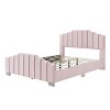 KTMBDW Full/Queen Size Bed Frame with Upholstered Headboard and Footboard, Velvet Platform Bedframe Mattress Foundation, No Box Spring Needed - 4 of 4