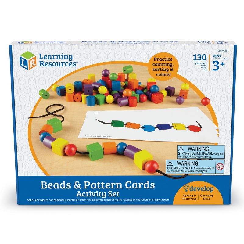 Learning Resources Beads and Pattern Card Set, 130 Piece Set, Ages 3+, 5 of 6