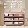 6 Drawer Dresser, Simply Modern Chest of Drawers, Clothes Storage for Bedroom, Wood Storage Double Dresser for Bedroom, Living Room, Entryway - 4 of 4