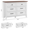 Garvee 6 Dresser for Bedroom, 47.2" Wide Drawer Dresser with Storage Freestanding, Wooden Closet Storage Chest for Living Room, Bedroom - 3 of 4