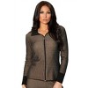 Women's Two Tone Ribbed Cardigan - Angel Apparel - 3 of 4