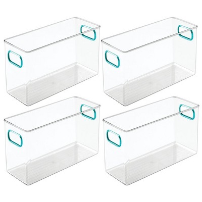 mDesign Plastic Kitchen Food Storage Organizer Bin, 4 Pack