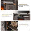 OKD 60" Fireplace TV Stand for 65+ Inch TV, 33" Tall TV Stand w/Sliding Barn Door - 3 of 4