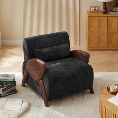 NicBex Couches for Living Room 31" Modern Accent Armchair Comfy Sofa Modern Lounge Chair Upholstered Single Sofa Couch with 1 Throw Pillow