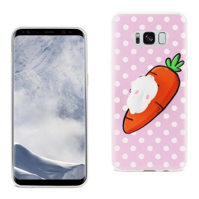 Reiko Samsung Galaxy S8 Edge/ S8 Plus TPU Design Case with 3D Soft Silicone Poke Squishy Rabbit in Pink