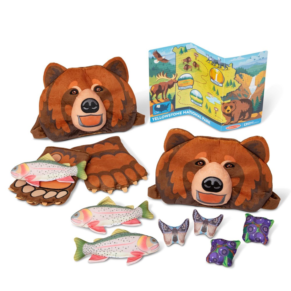 Photos - Doll Melissa&Doug Melissa & Doug Yellowstone National Park Grizzly Bear Games and Pretend Pl 