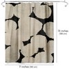 Americanflat 71x74 Beige and Black Shower Curtain - 100% Polyester Shower Curtain - 3 of 4