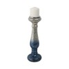 Glass Pillar Candle Holder with Glam Design - Elegant Taper Holder for Home & Office Decor - Sturdy & Stylish for Living Room & Bedroom - 2 of 4