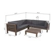 Maggift Patio Seating Sets Outdoor, Featuring Unique Design, Ideal for Chats, Perfect for Gardens, Living Spaces, Gray, 88.5"*88.5"*26.5" - 2 of 4