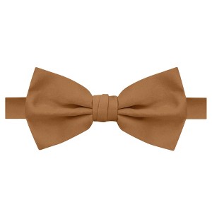 Jacob Alexander Men's Solid Color Pre-Tied Adjustable Banded Bow Tie - 1 of 4