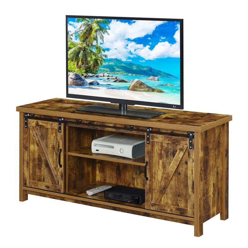 Blake Barn Door TV Stand for TVs up to 55" with Shelves and Sliding Cabinets - Breighton Home, 5 of 8