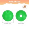Unique Bargains Round Loose Rubber Beads Craft Smooth Ball Small Hole for DIY Crafts 50 Pcs - 3 of 4