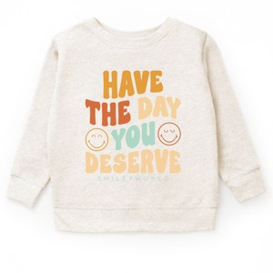 The Juniper Shop SmileyWorld Have The Day You Deserve Groovy Youth Sweatshirt - 1 of 4