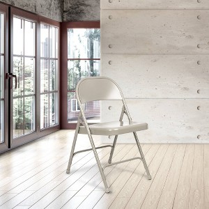 Set of 4 Heavy Duty All Steel Folding Chairs - Hampden Furnishings - 1 of 4