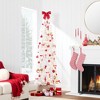 Best Choice Products Pre-Lit White Pencil Christmas Tree w/ Foldable Base, Incandescent Lights - 2 of 4