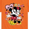 Boys' - Disney - Mickey Minnie Heart Short Sleeve Graphic T-Shirt - 2 of 4