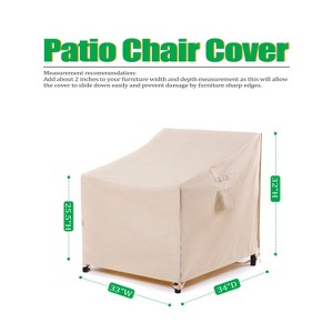 F&J Outdoors Premium Waterproof Outdoor Patio Chair Cover - Beige - 1 of 4