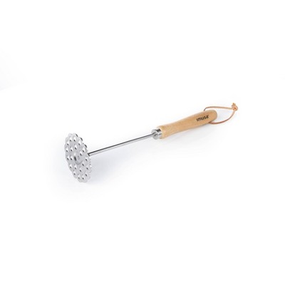 IMUSA Potato Masher Metal with Wood Handle