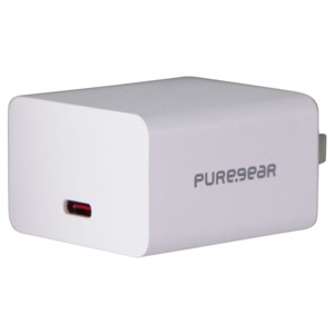 PureGear 25-Watt LightSpeed Wall Charger with Single USB-C Port - White - 1 of 3