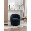 CAVINAS Swivel Accent Chair Modern Barrel Chair with Round Swivel Base and Ergonomic Backrest, Comfy Armchair for Living Room - 2 of 4