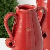 Sullivans Glazed Handled Urn 15.5"H & 12.5"H Red - 2 of 3