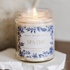 Sweet Water Decor Patterned Spa Day 9oz Clear Jar Candle with Gold Lid - 2 of 3