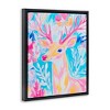 Stupell Industries Bright Pastel Deer Floating Frame Canvas Art - 2 of 4