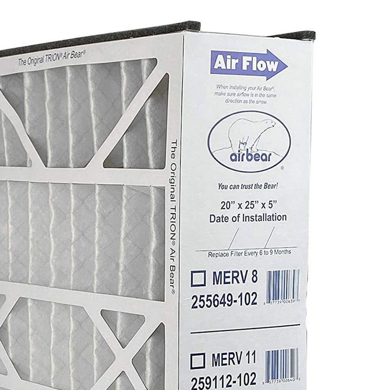 Trion 266649-102 Air Bear 20 x 25 x 5 Inch MERV 13 High Performance Air Purifier Filter Replacement Pack for Air Bear Air Cleaner Purification Systems, 3 of 7