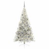 vidaXL Artificial Pre-lit Christmas Tree Silver 82.7" PET - 3 of 4