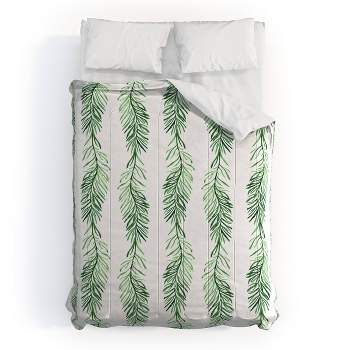 Queen Gabriela Fuente Natumas Polyester Comforter + Pillow Shams Green - Deny Designs