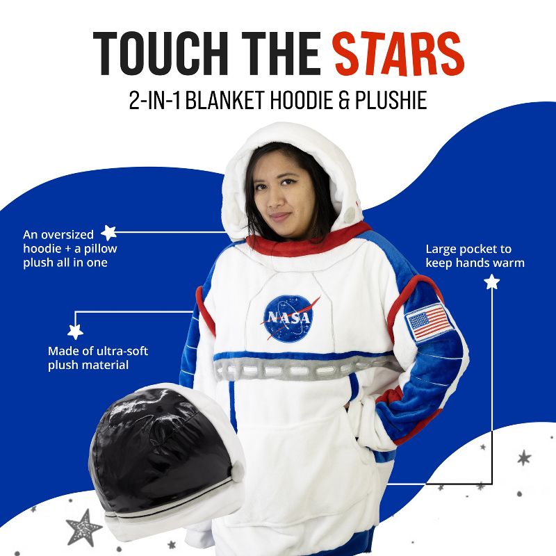 NASA Astronaut Snugible Blanket Hoodie & Pillow, 3 of 9