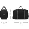 Foldable carry on luggage, airline approved travel luggage bag Foldable men's and women's travel airplane luggage bag 40L,with shoulder straps - 4 of 4