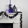 Northlight Wide Cut Halloween Tinsel Garland - 50' - Black - Unlit - 3 of 3
