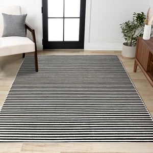 JONATHAN Y Aarhus High-Low Minimalist Scandi Striped Indoor/Outdoor Area Rug - 1 of 4