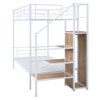 NicBex Twin Over Twin Detachable Bunk Bed with Guardrail & Stairs,Metal Bed Frame for Kids Room,Bedroom - 4 of 4