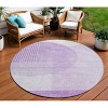Purple And Lavender Geometric Washable Indoor Outdoor Area Rug - 2 of 4