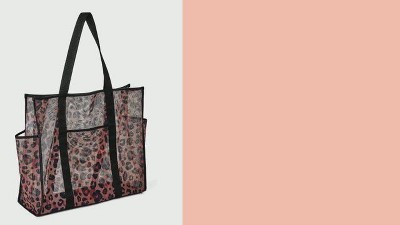 専用❗️694【DamageDENIM✖️leopard✖️ヌビToteBAG】 NP-4500 Leopard Brown Tan Stripe Neoprene Tote Bag