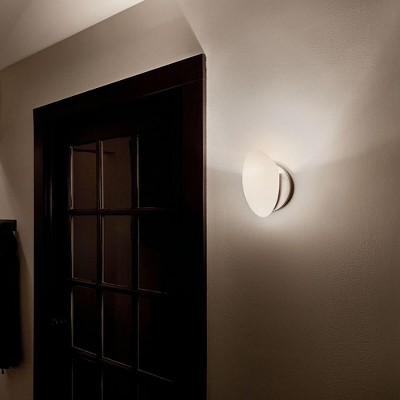 Modern Elegance 8" Brushed Nickel Wall Sconce with White Alabaster Glass