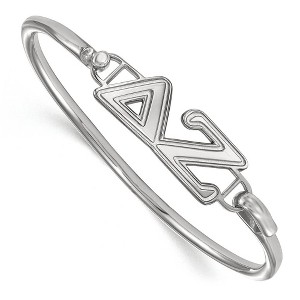 Black Bow Jewelry Sterling Silver Delta Zeta Greek Life Bangle Bracelet 7 Inch - 1 of 3