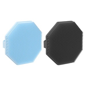 Unique Bargains Shower Silicone Body Scrubber 2 Pcs - 1 of 4