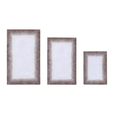 Torrent Collection 3 Piece 100% Soft Cotton Tufted Weave Bath Rug Set, Ombre Pattern, Super Soft & Absorbent, Machine Washable Bathroom Mats