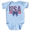 The Juniper Shop Coquette USA Bow Baby Short Sleeve Bodysuit - 2 of 4