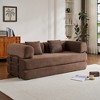 Racxily Convertible Sleeper Sofa Bed with Pillow, Corduroy Folding Mattress Couch, Floor Sofa Lounge Couch for Living Room Bedroom - 2 of 4