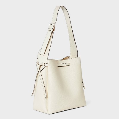 A New Day Drawstring Bucket Shoulder Bag - A New Day™ White — фото 3