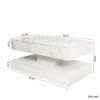 Kumasinova 16.9" Chic 2-Tier LED Coffee Table with Drawer,Modern Stone Grain Center Table for Living Room,PB&MDF Cocktail Table with RGB Lights - 2 of 4