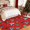 Runner Rug,Washable Rug for Home Decor, Indoor Non Slip Carpet,Soft Low Pile Christmas Rugs with Xmas Tree Motif for Entryway,Living Room,Bedroom - 2 of 4